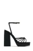 Lelia Platform Block Heels - Black sold by Miss Lola