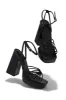 Lelia Platform Block Heels - Black sold by Miss Lola
