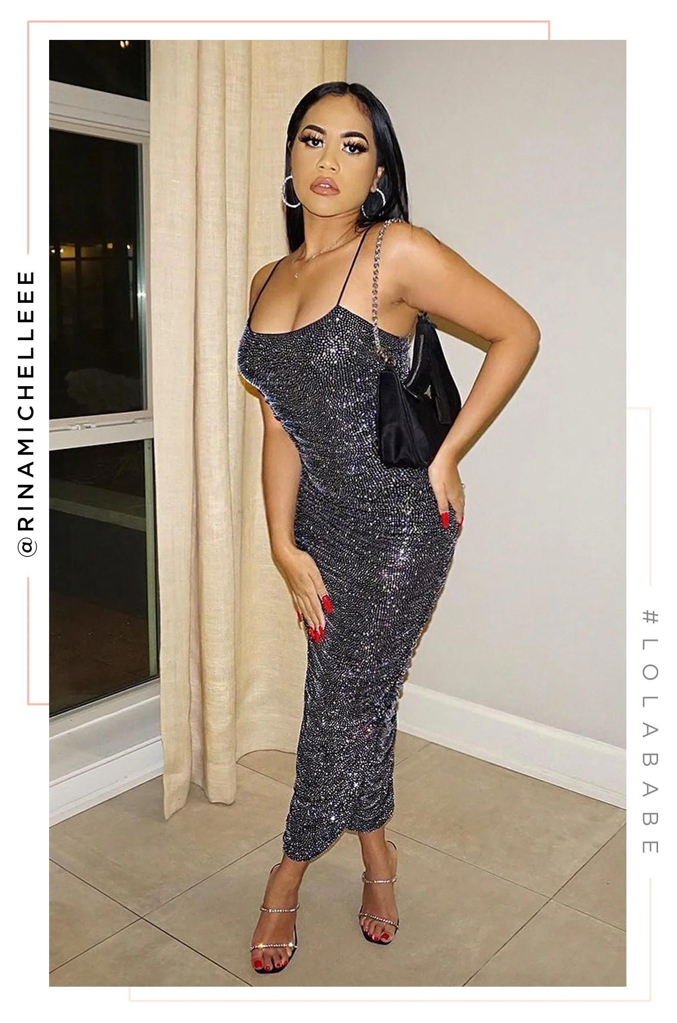 Dubai Embellished Mule Heels - Black sold by Miss Lola product image thumbnail 3