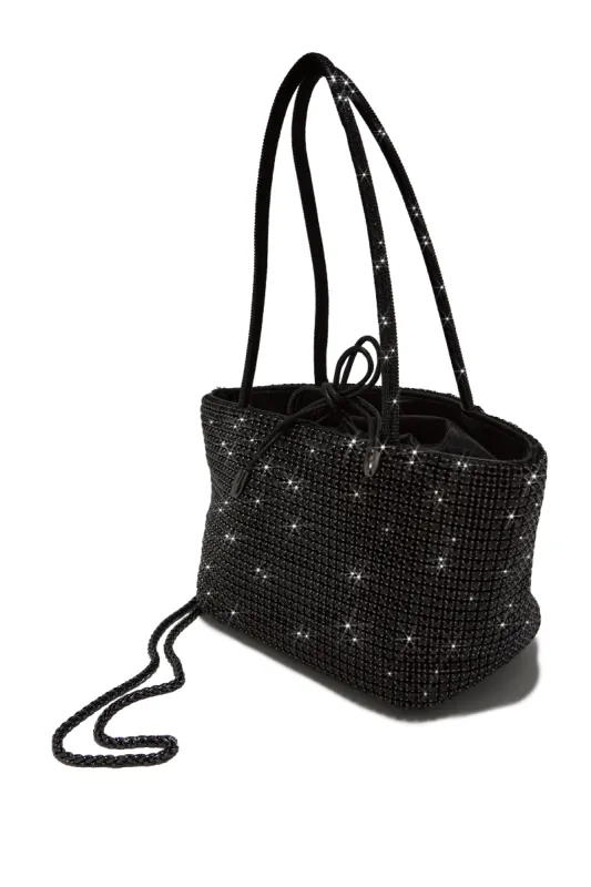 Aryzia Embellished Top Handle Bag - Black sold by Miss Lola