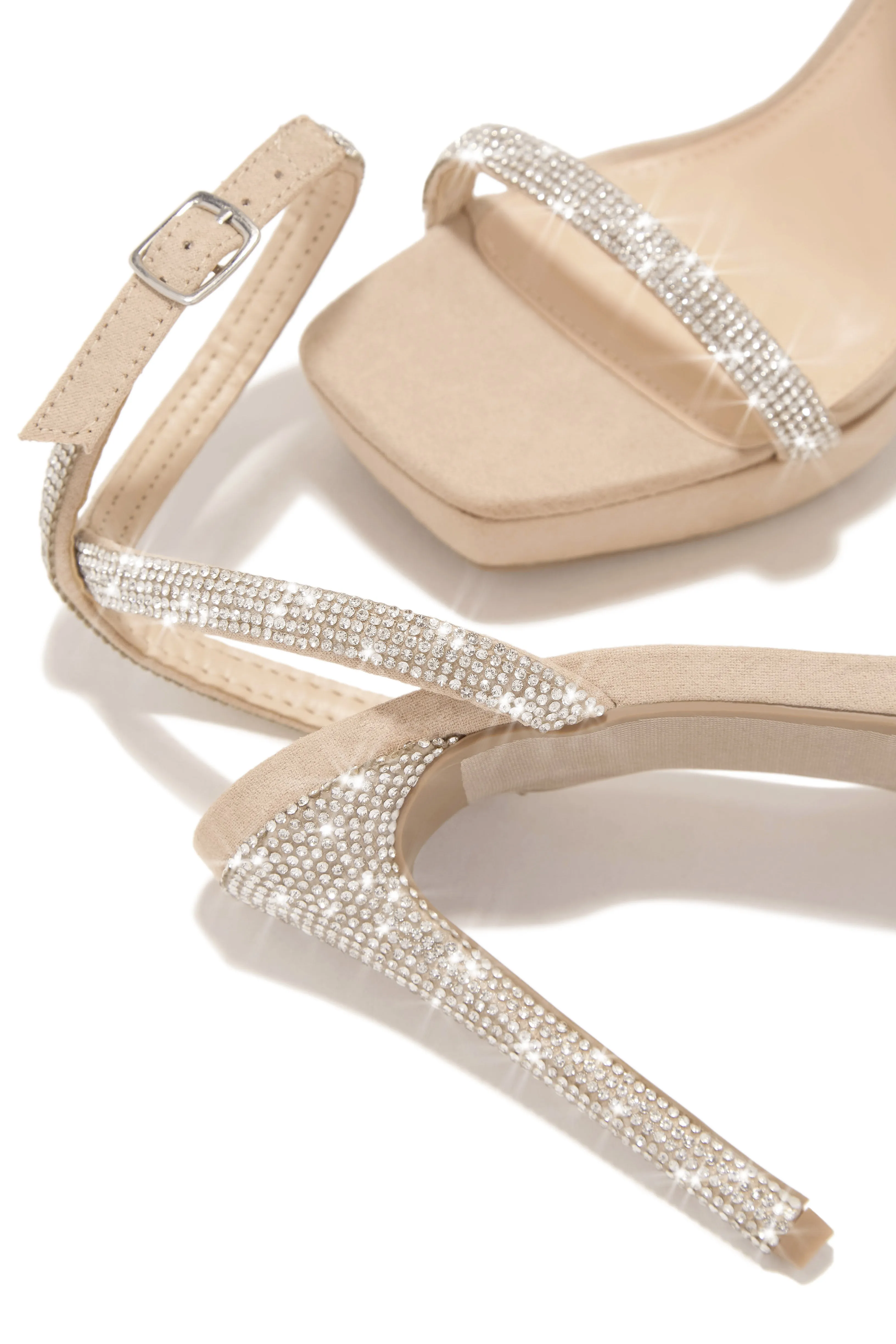 Perfect Kiss Embellished Platform High Heels - Nude sold by Miss Lola product image thumbnail 3