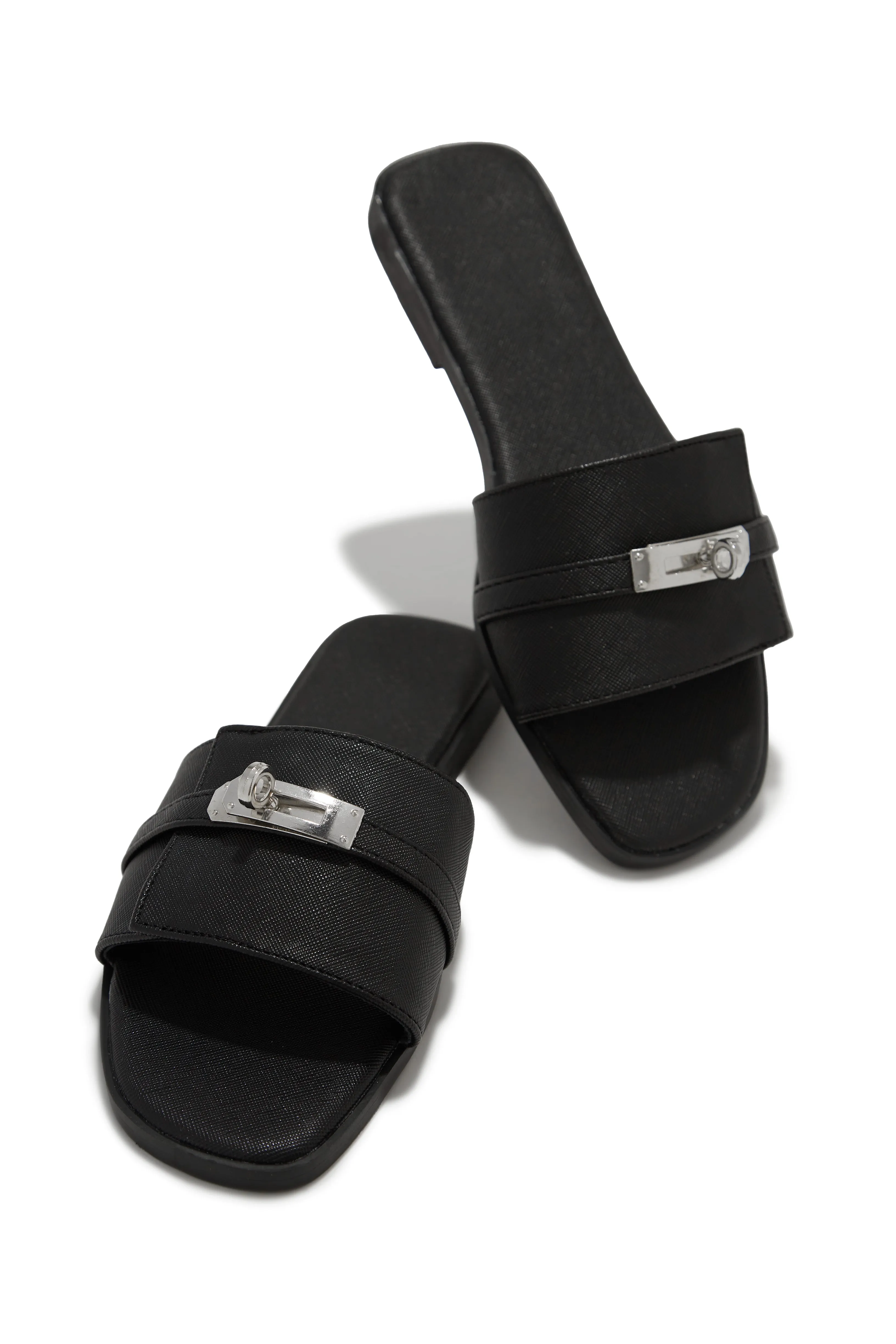 Bianca Slip On Sandals - Black sold by Miss Lola
