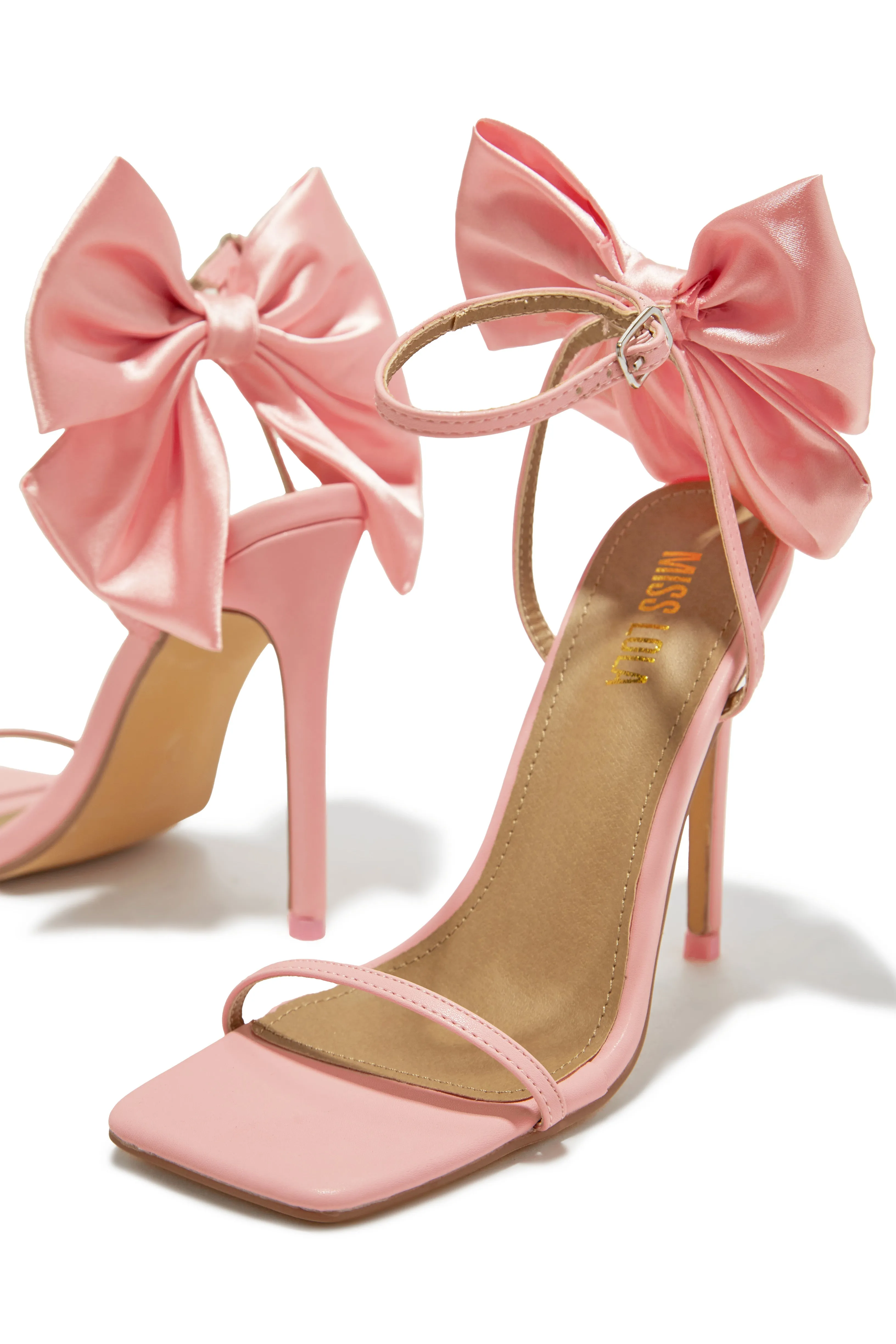 Pauline High Heels with Bow Detailing - Pink sold by Miss Lola product image thumbnail 5