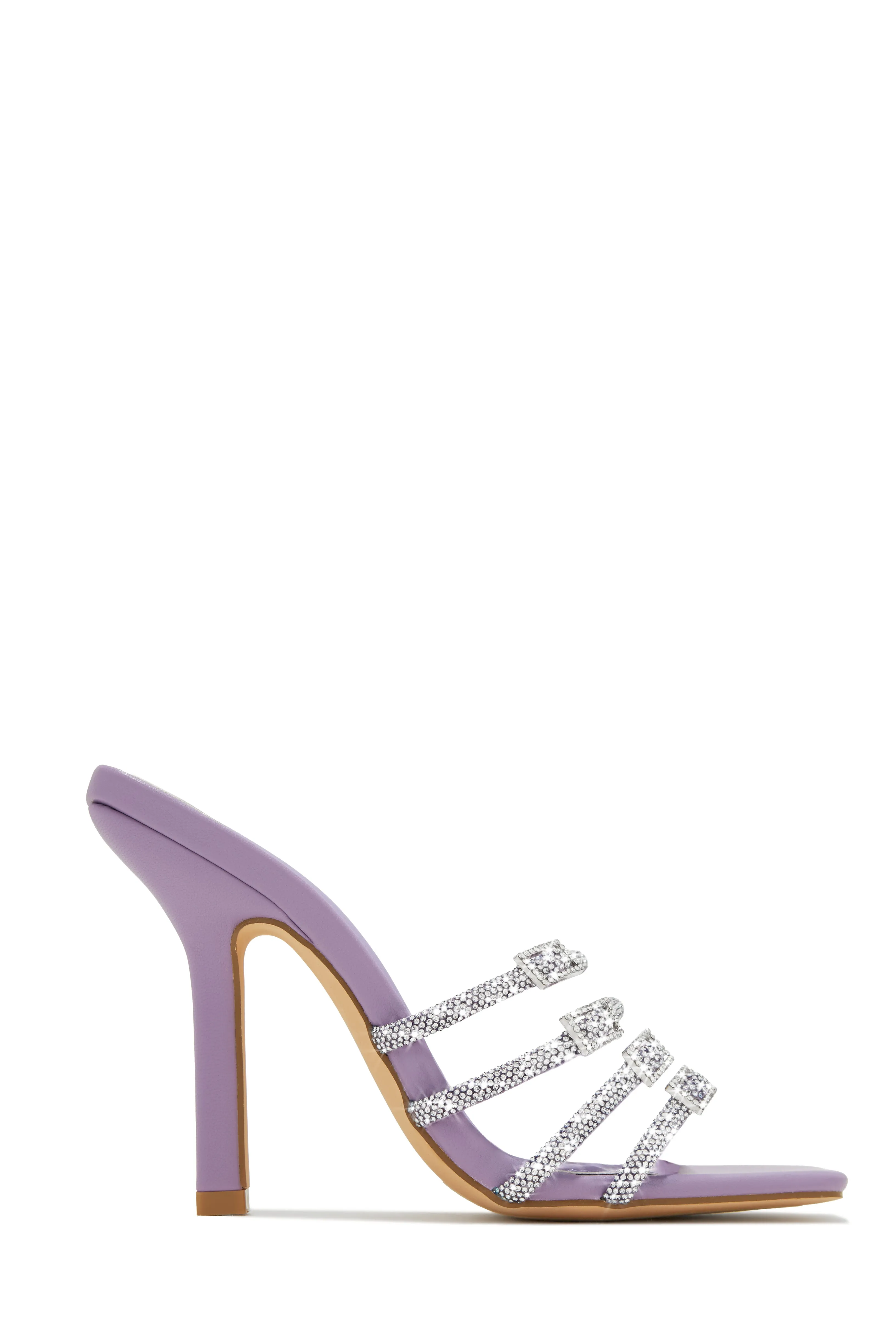 Champagne Taste Embellished High Heel Mules - Lavender sold by Miss Lola product image thumbnail 4