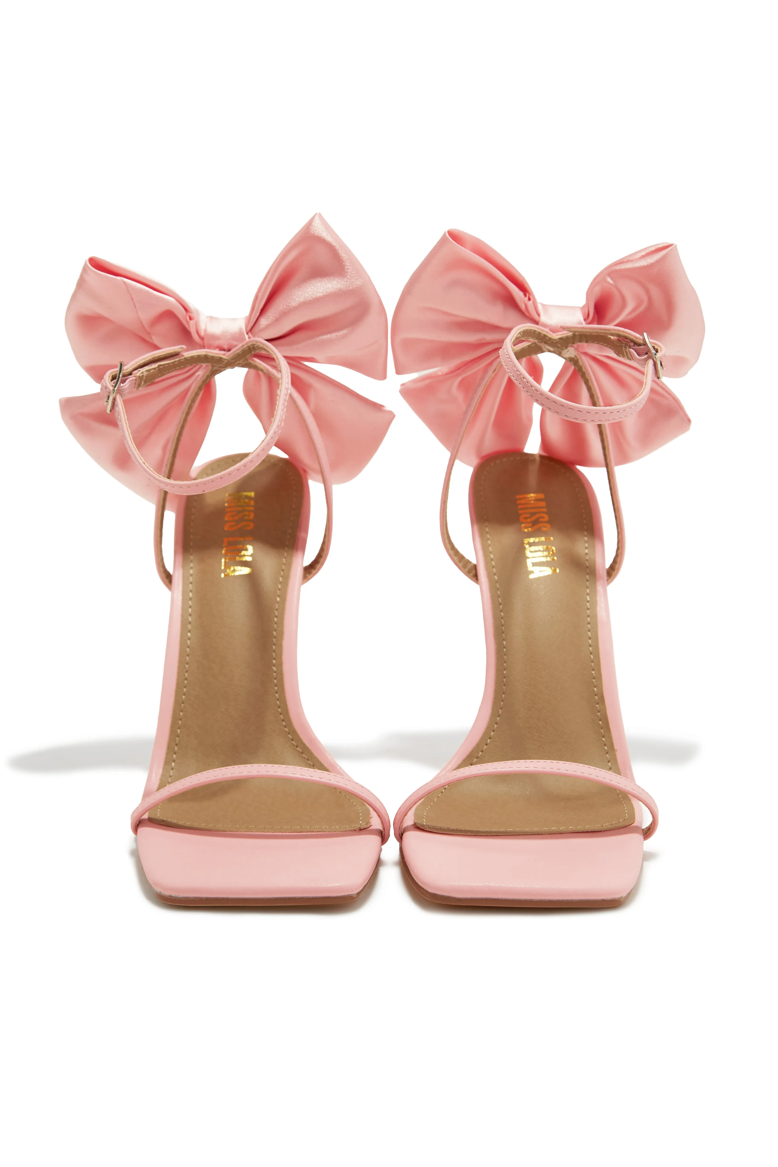 Pauline High Heels with Bow Detailing - Pink sold by Miss Lola product image thumbnail 3