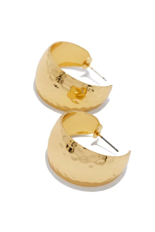 Mirena Gold Dipped Hoop Earring - Gold sold by Miss Lola