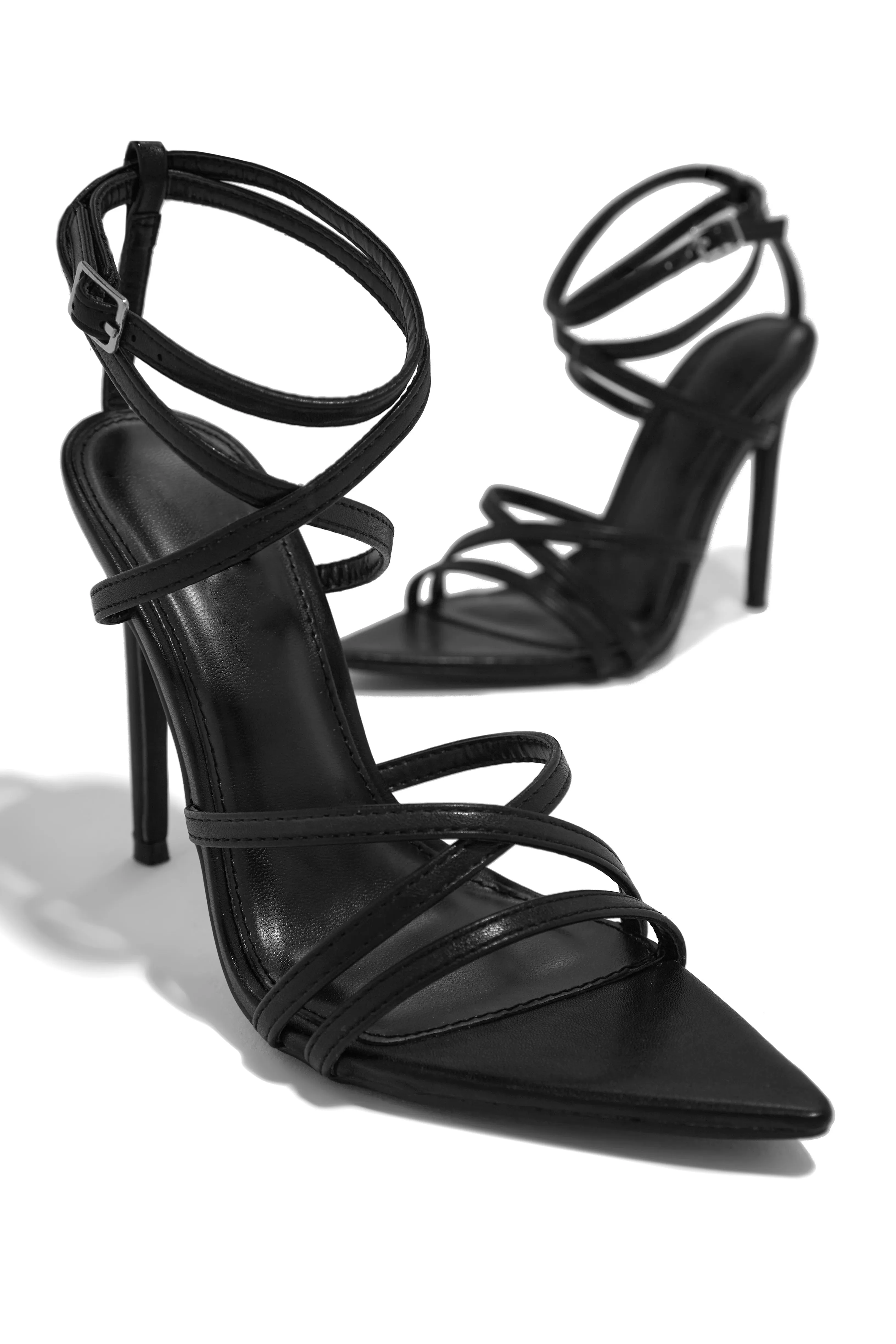 Gossip Girl Strappy High Heels - Black sold by Miss Lola product image thumbnail 2