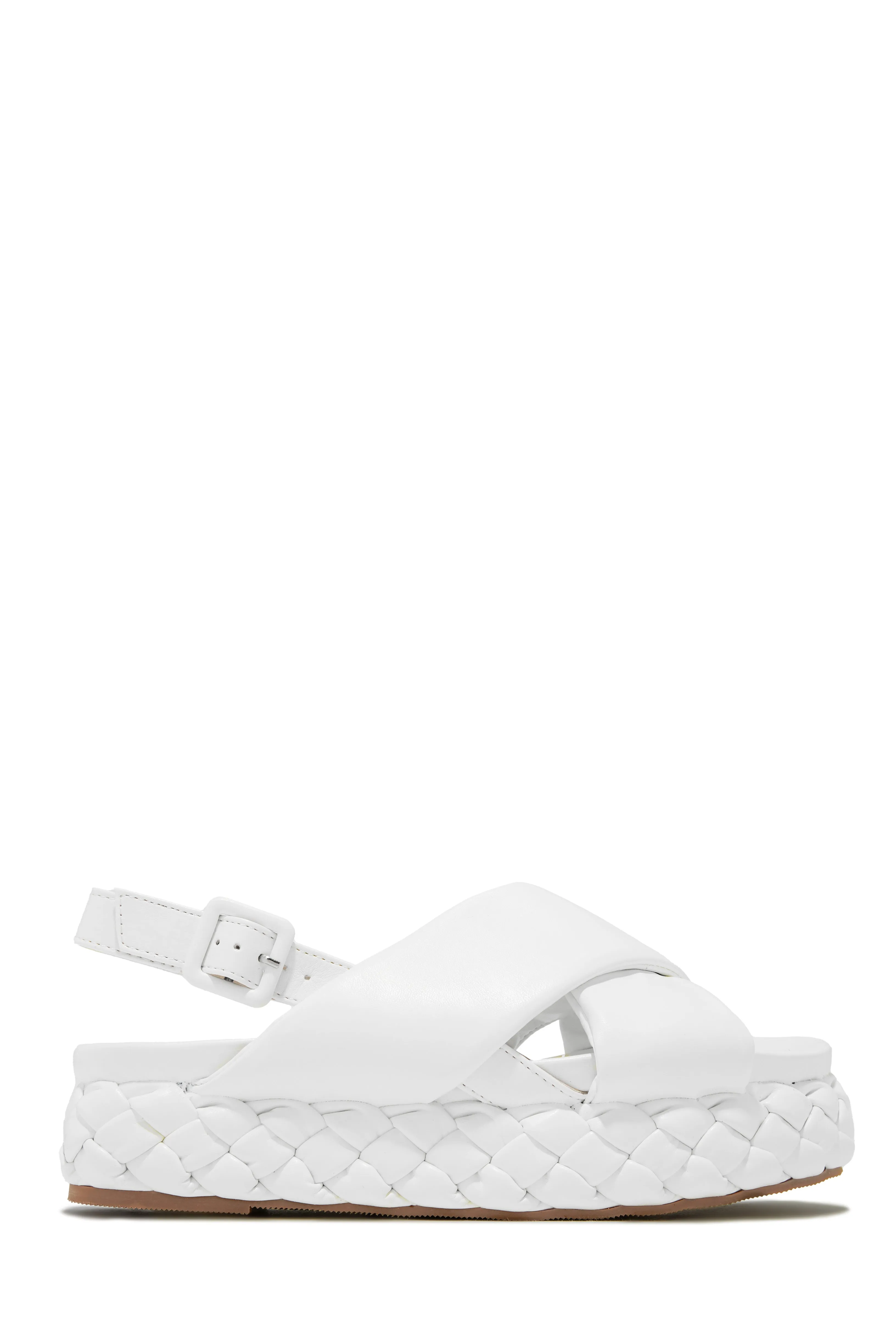 European Vacay Platform Sandals - White sold by Miss Lola product image thumbnail 3
