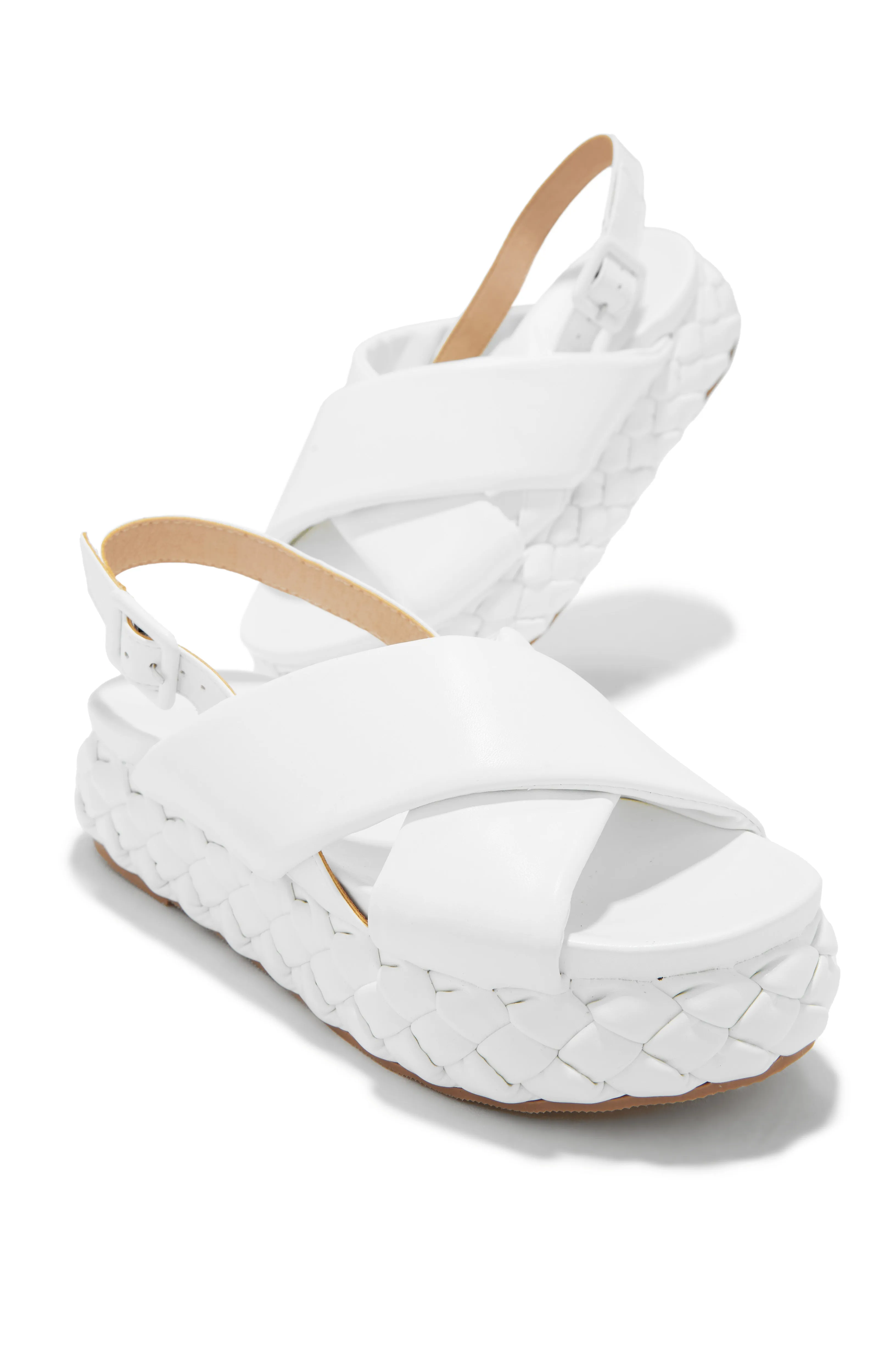 European Vacay Platform Sandals - White sold by Miss Lola product image thumbnail 4