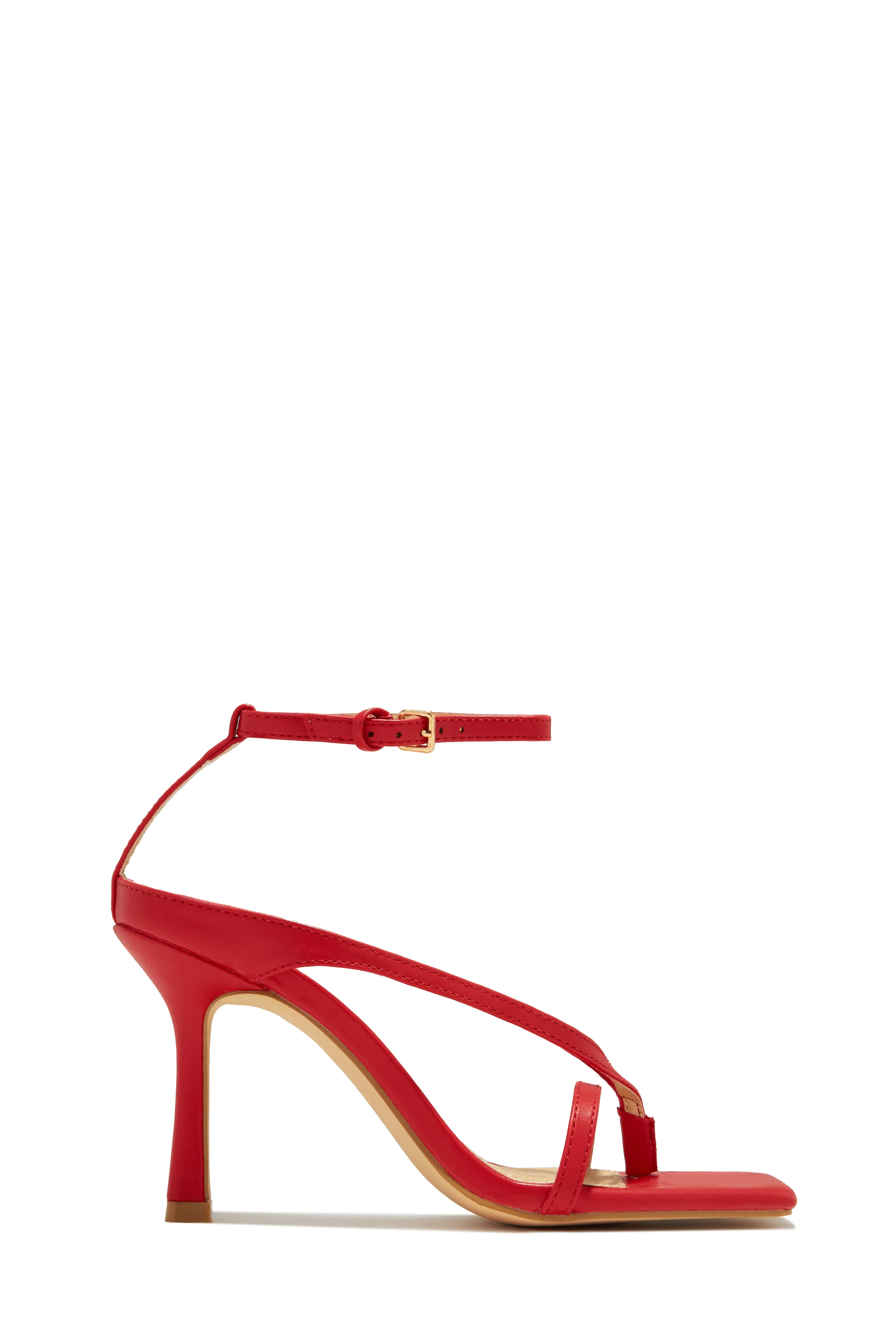 Elva Single Sole Heels - Red sold by Miss Lola product image thumbnail 4