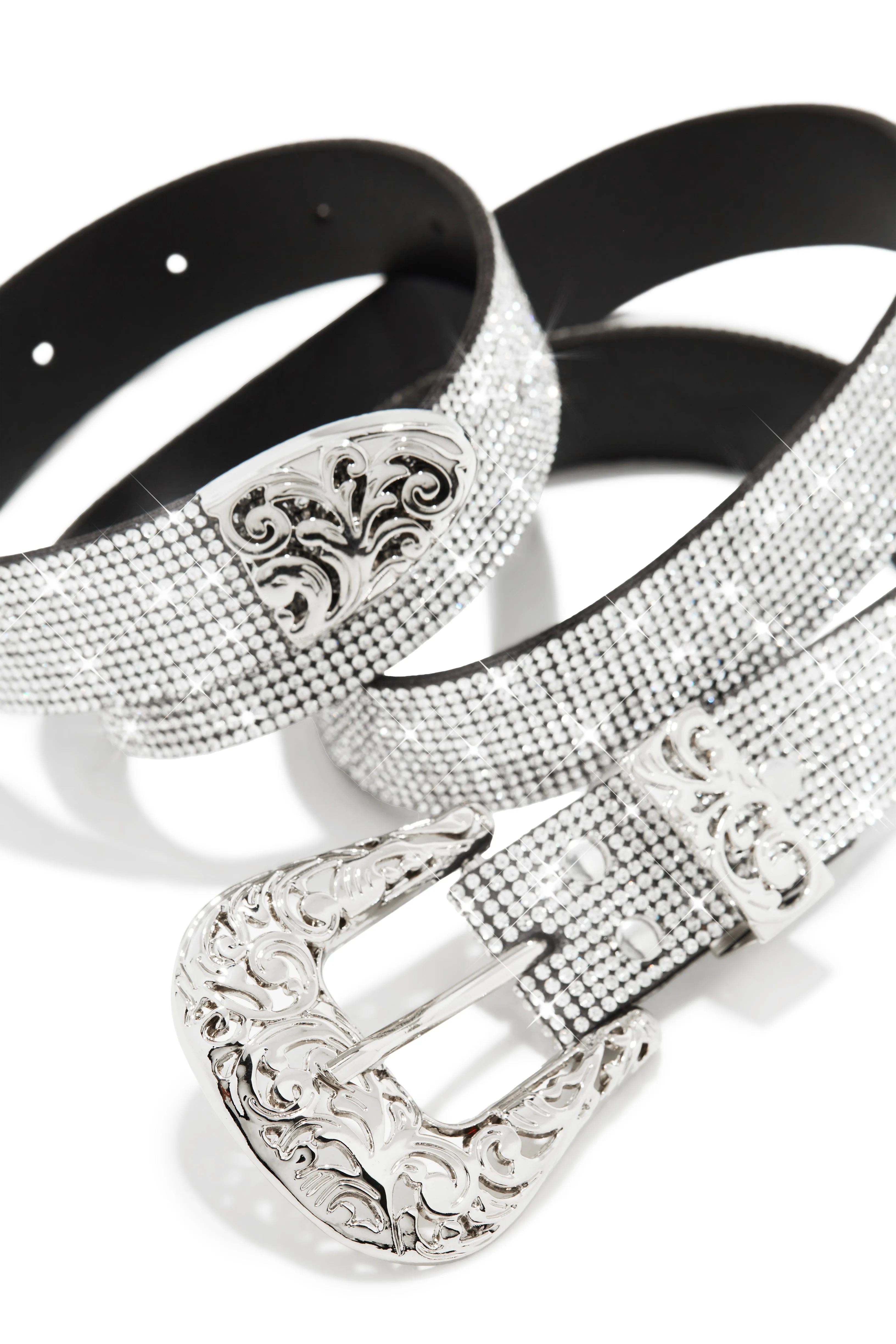 Kaiah Embellished Western Belt - Silver sold by Miss Lola product image thumbnail 5