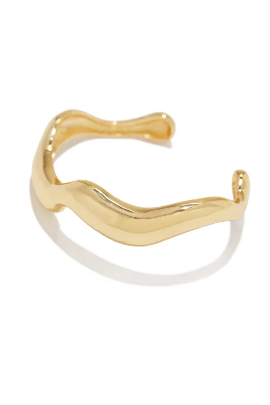 Sayra Abstract Bangle Bracelet - Gold sold by Miss Lola