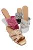 Destination Dreams Embellished Slip On Sandals - Pink sold by Miss Lola