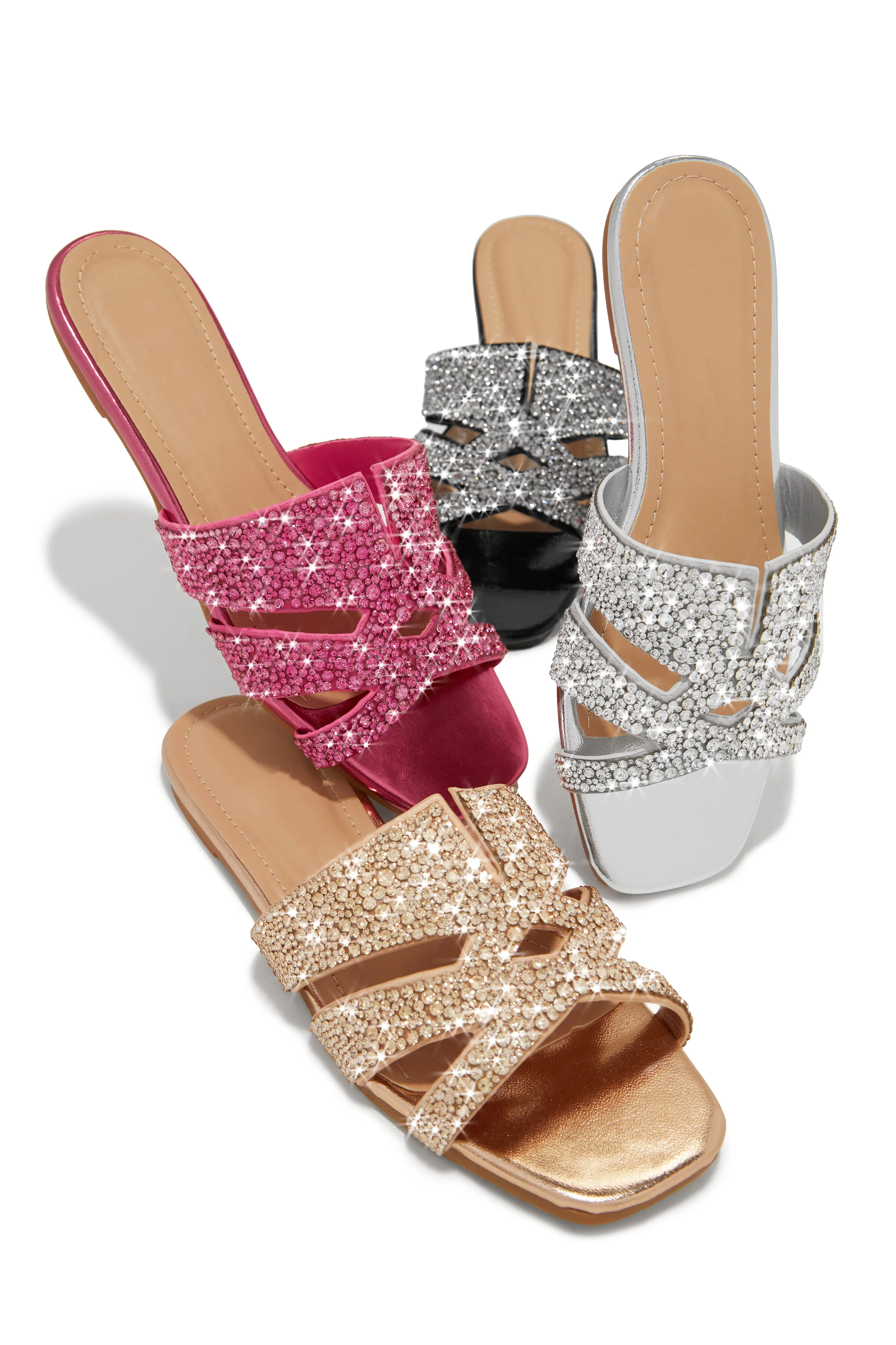 Destination Dreams Embellished Slip On Sandals - Pink sold by Miss Lola product image thumbnail 5