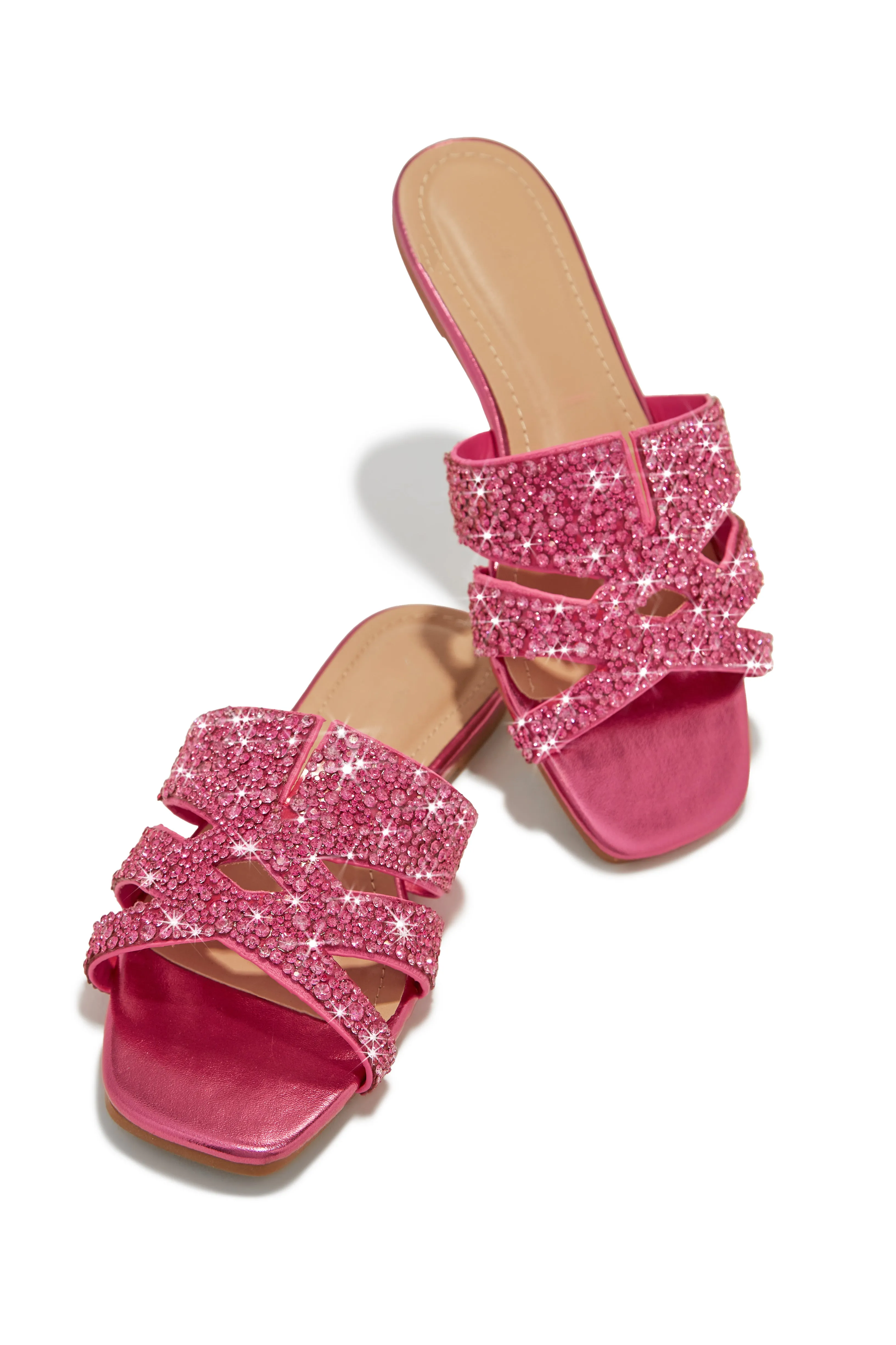 Destination Dreams Embellished Slip On Sandals - Pink sold by Miss Lola product image thumbnail 2