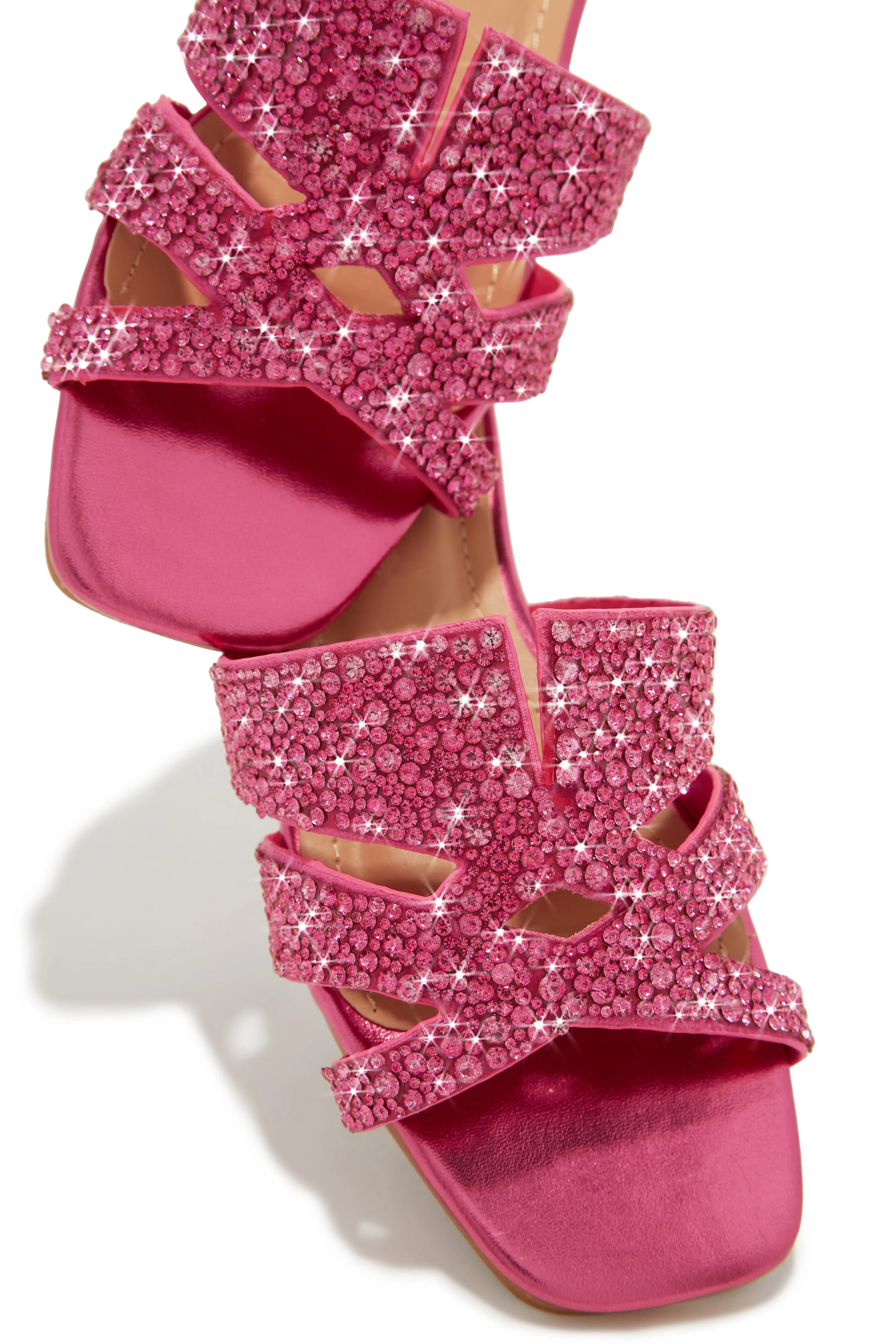 Destination Dreams Embellished Slip On Sandals - Pink sold by Miss Lola product image thumbnail 4
