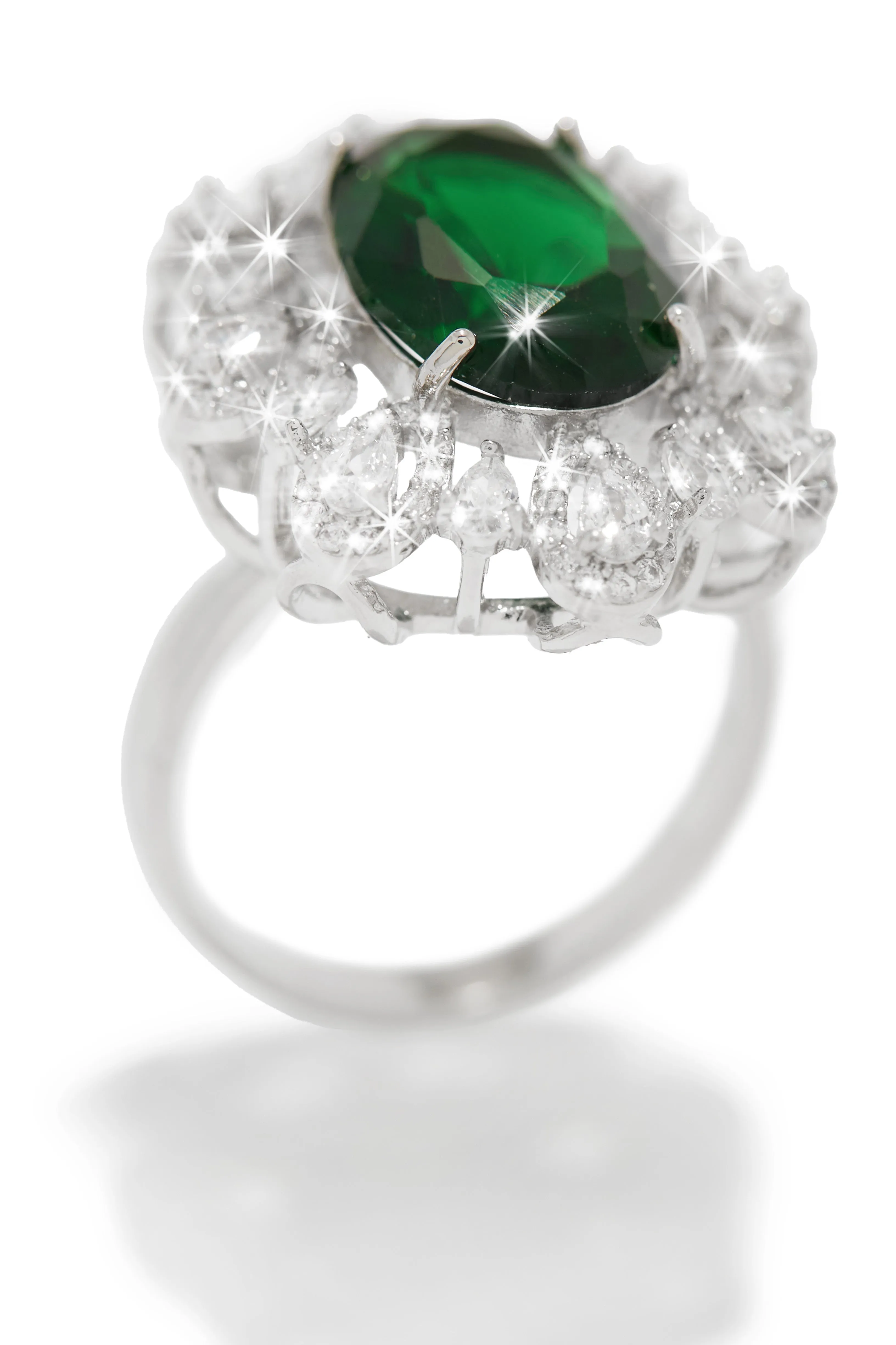 Dare To Shine Embellished Statement Ring - Green sold by Miss Lola product image thumbnail 4
