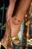 Alisha Mid Heel Mules - Gold sold by Miss Lola