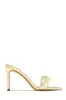 Alisha Mid Heel Mules - Gold sold by Miss Lola