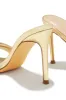 Alisha Mid Heel Mules - Gold sold by Miss Lola