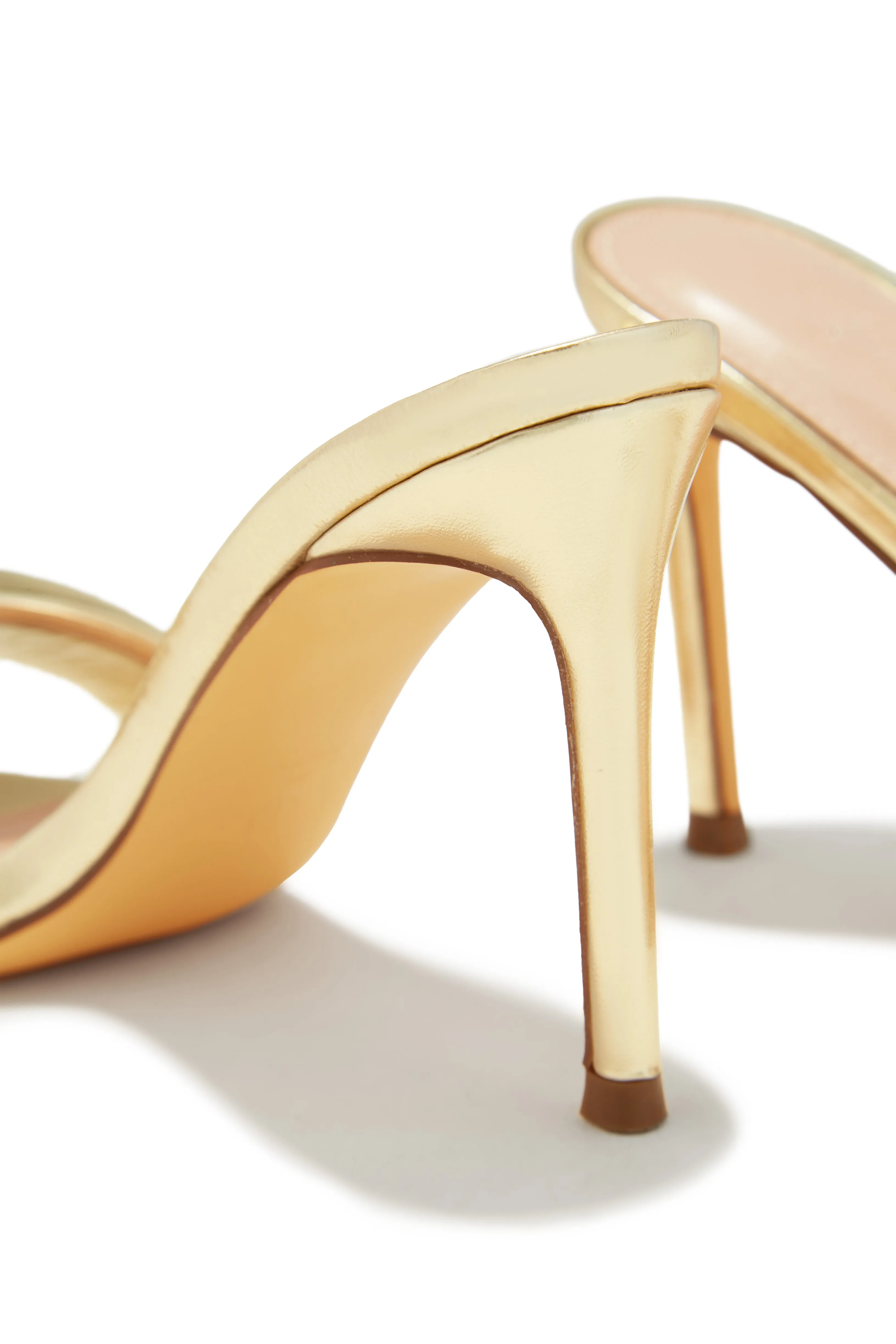 Alisha Mid Heel Mules - Gold sold by Miss Lola product image thumbnail 2