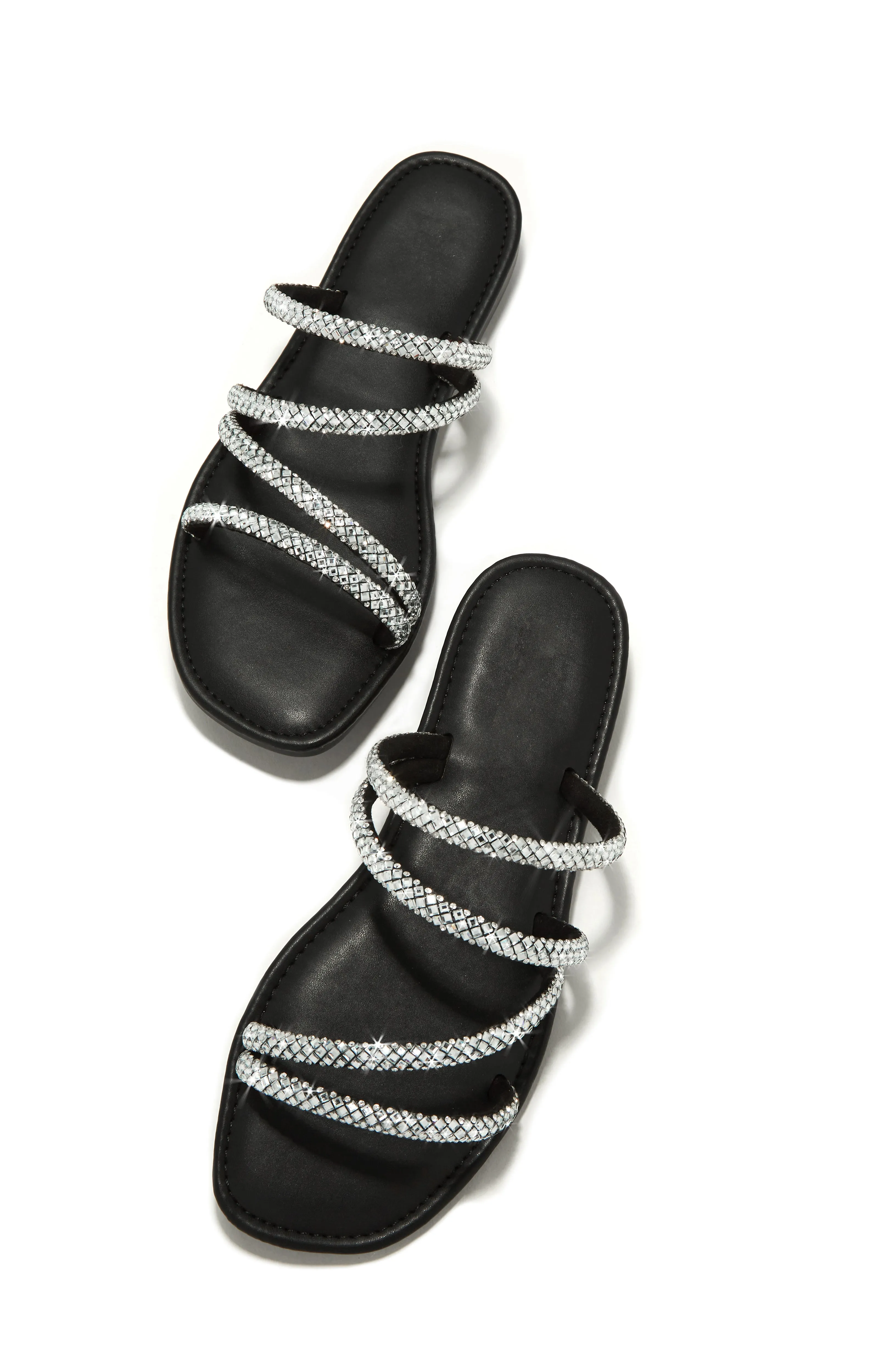 Finding Paradise Embellished Slip On Sandals - Black sold by Miss Lola product image thumbnail 3