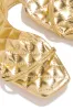 Wine & Dine Lace Up Heels - Gold sold by Miss Lola