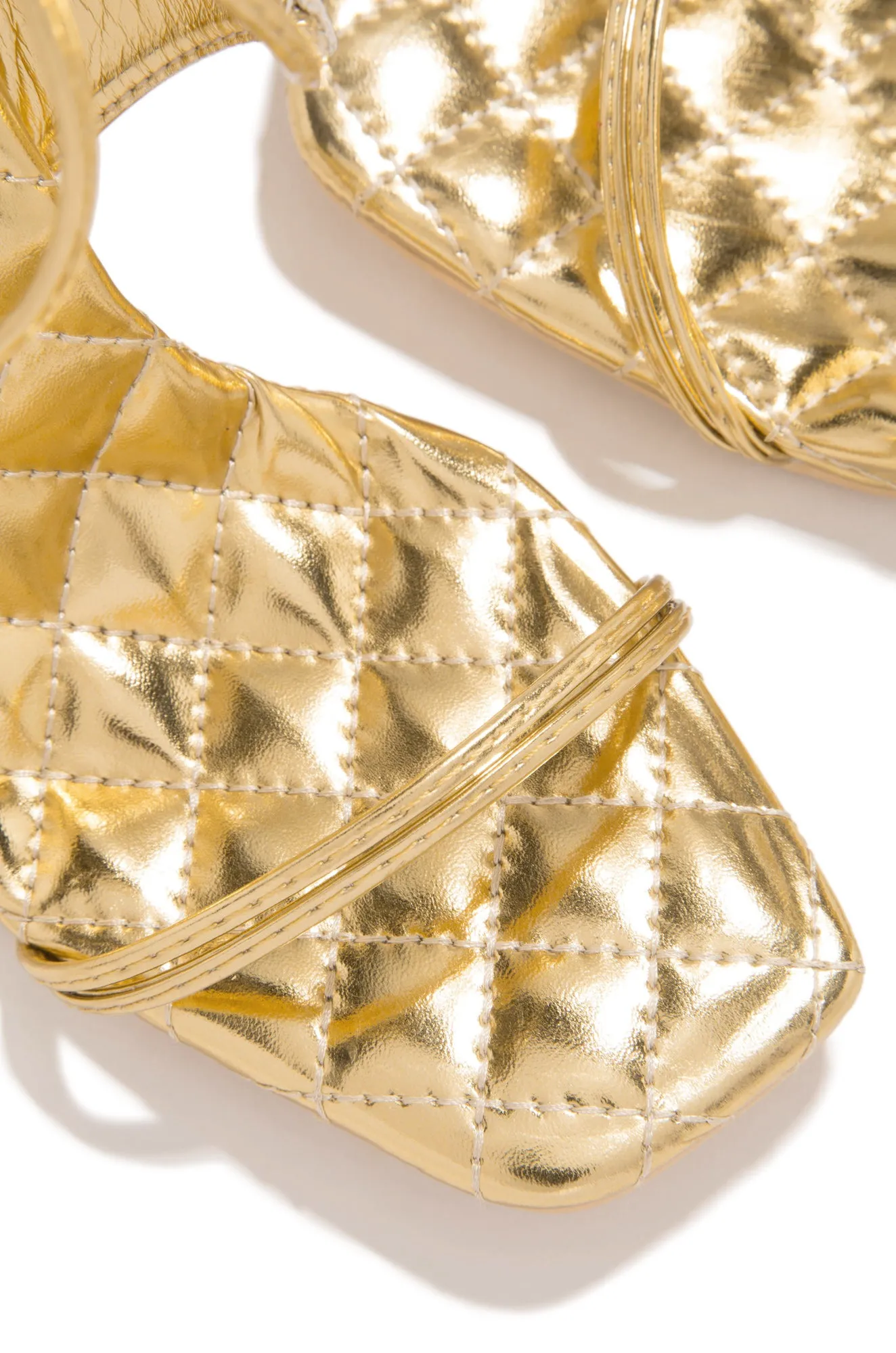 Wine & Dine Lace Up Heels - Gold sold by Miss Lola product image thumbnail 2