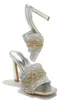 Feeling Myself Embellished High Heel Mules - Silver sold by Miss Lola