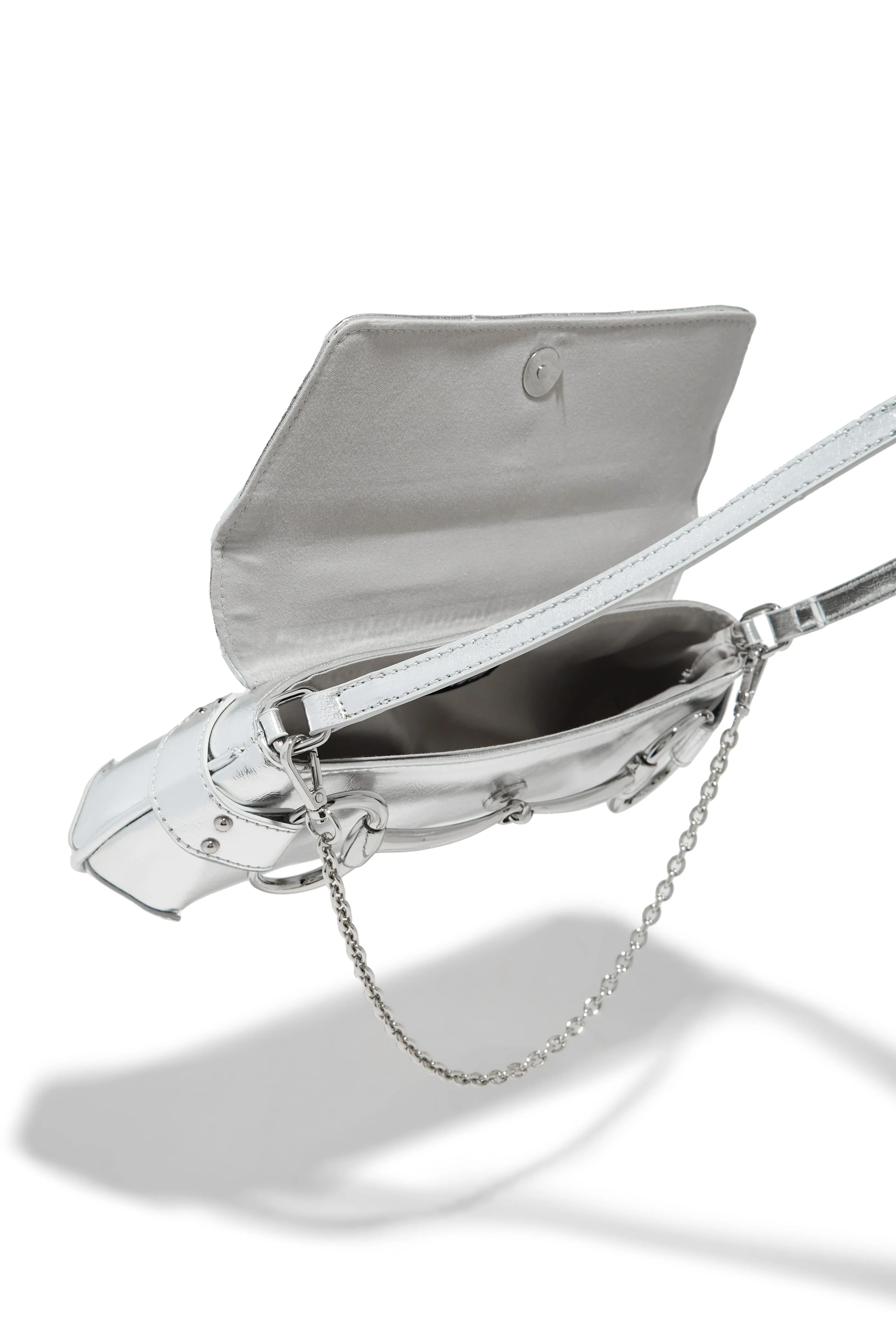 Caia Shoulder Bag - Silver sold by Miss Lola product image thumbnail 3