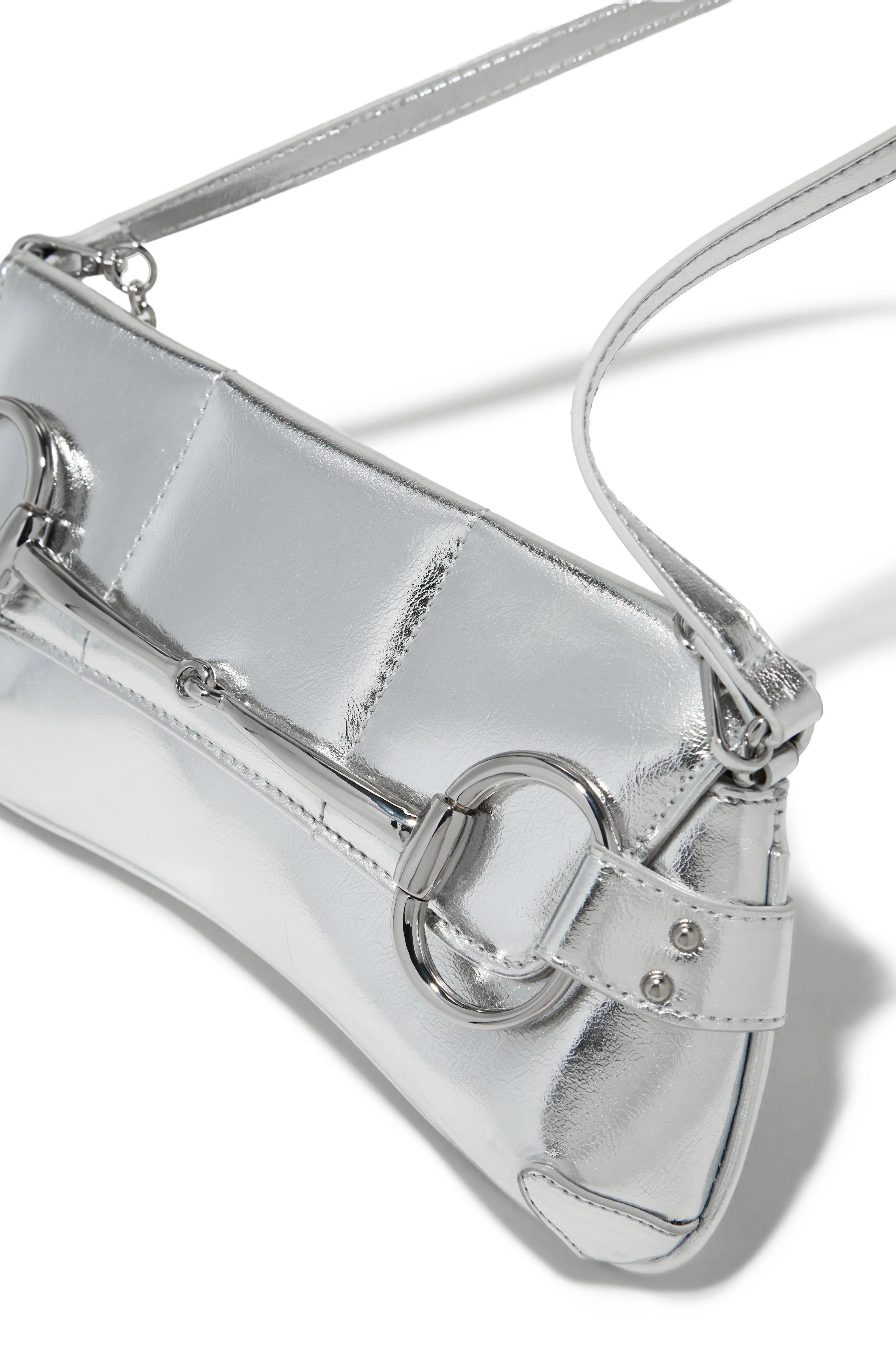 Caia Shoulder Bag - Silver sold by Miss Lola product image thumbnail 5