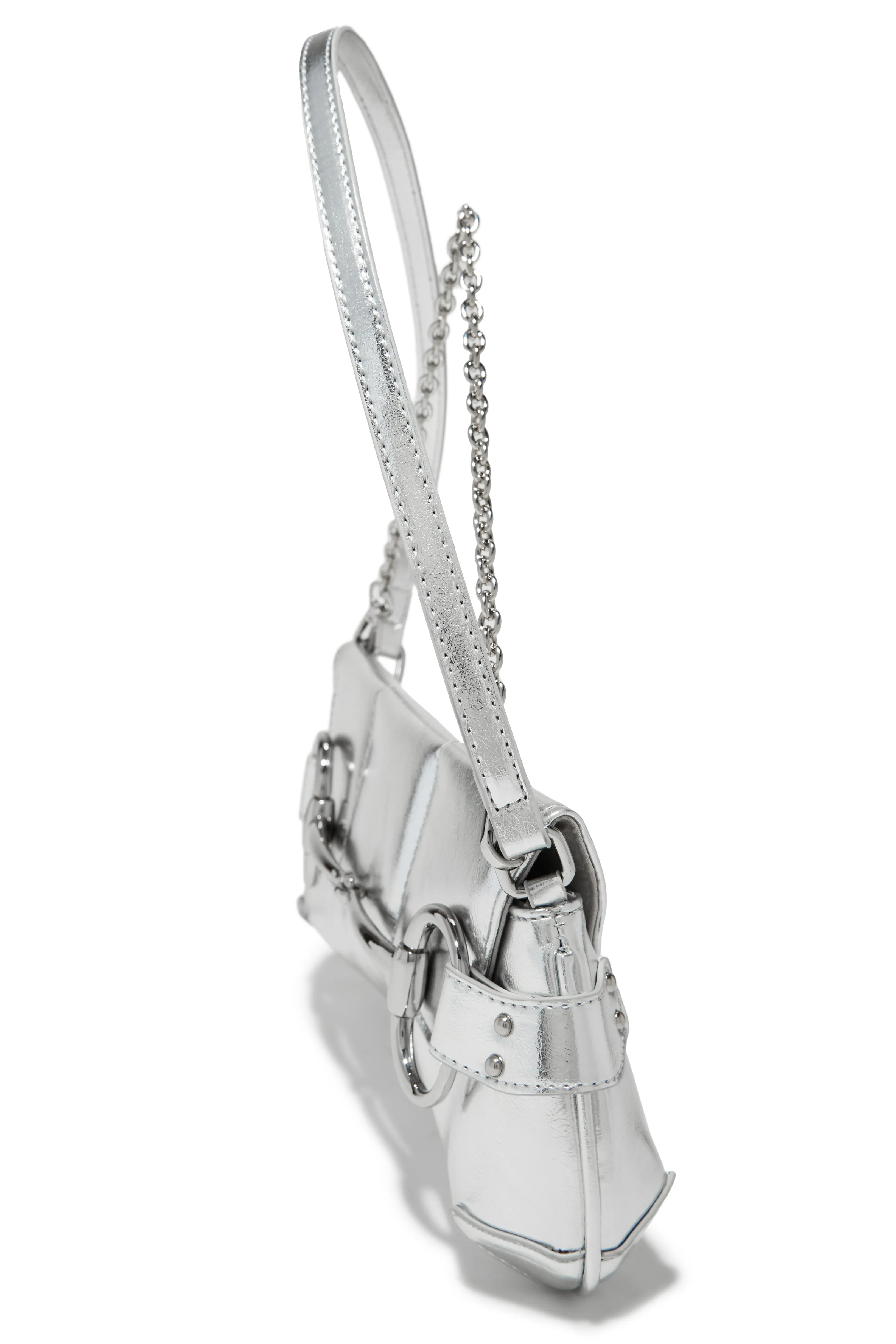 Caia Shoulder Bag - Silver sold by Miss Lola product image thumbnail 4