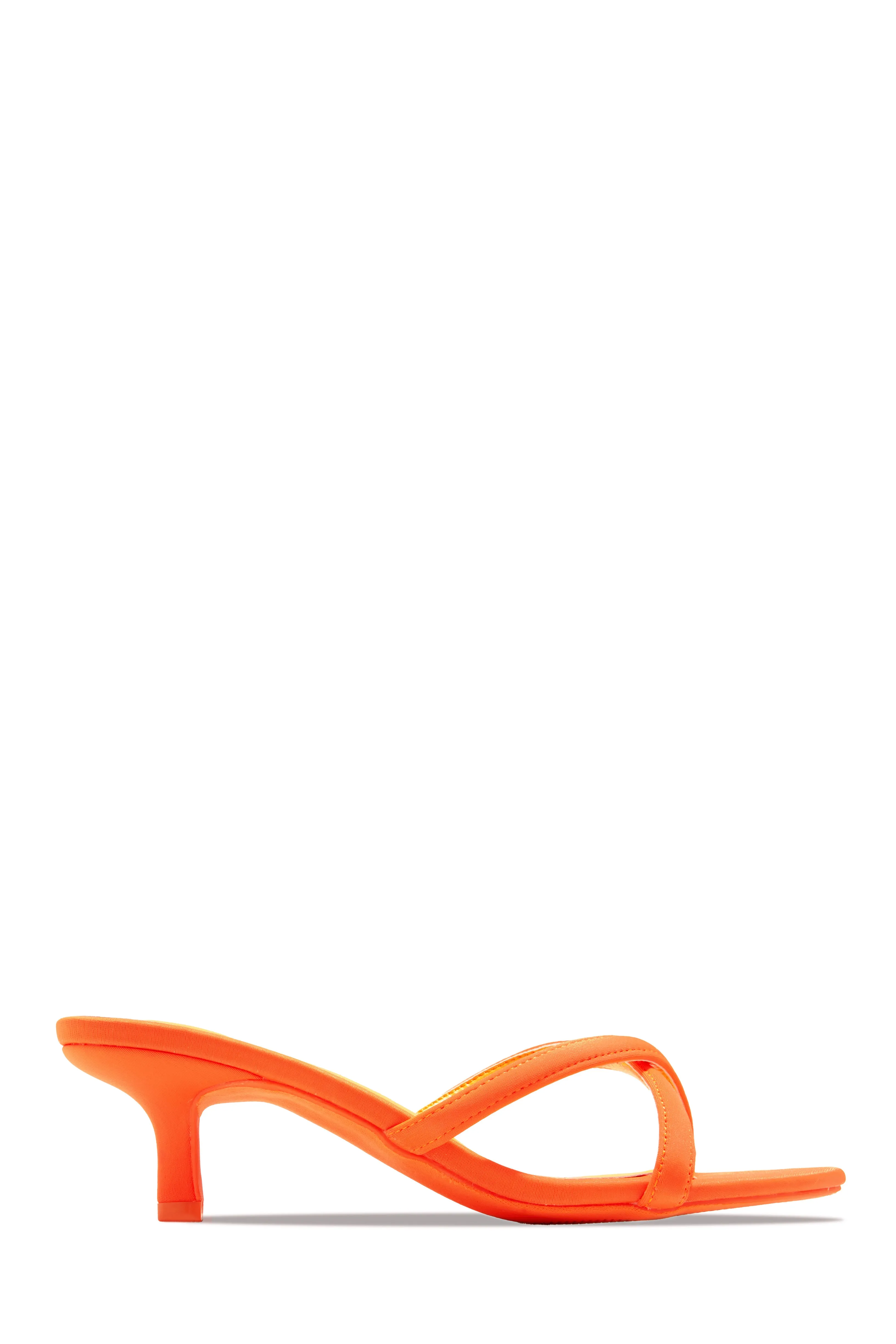 Aylina Kitten Heel Mules - Orange sold by Miss Lola product image thumbnail 2