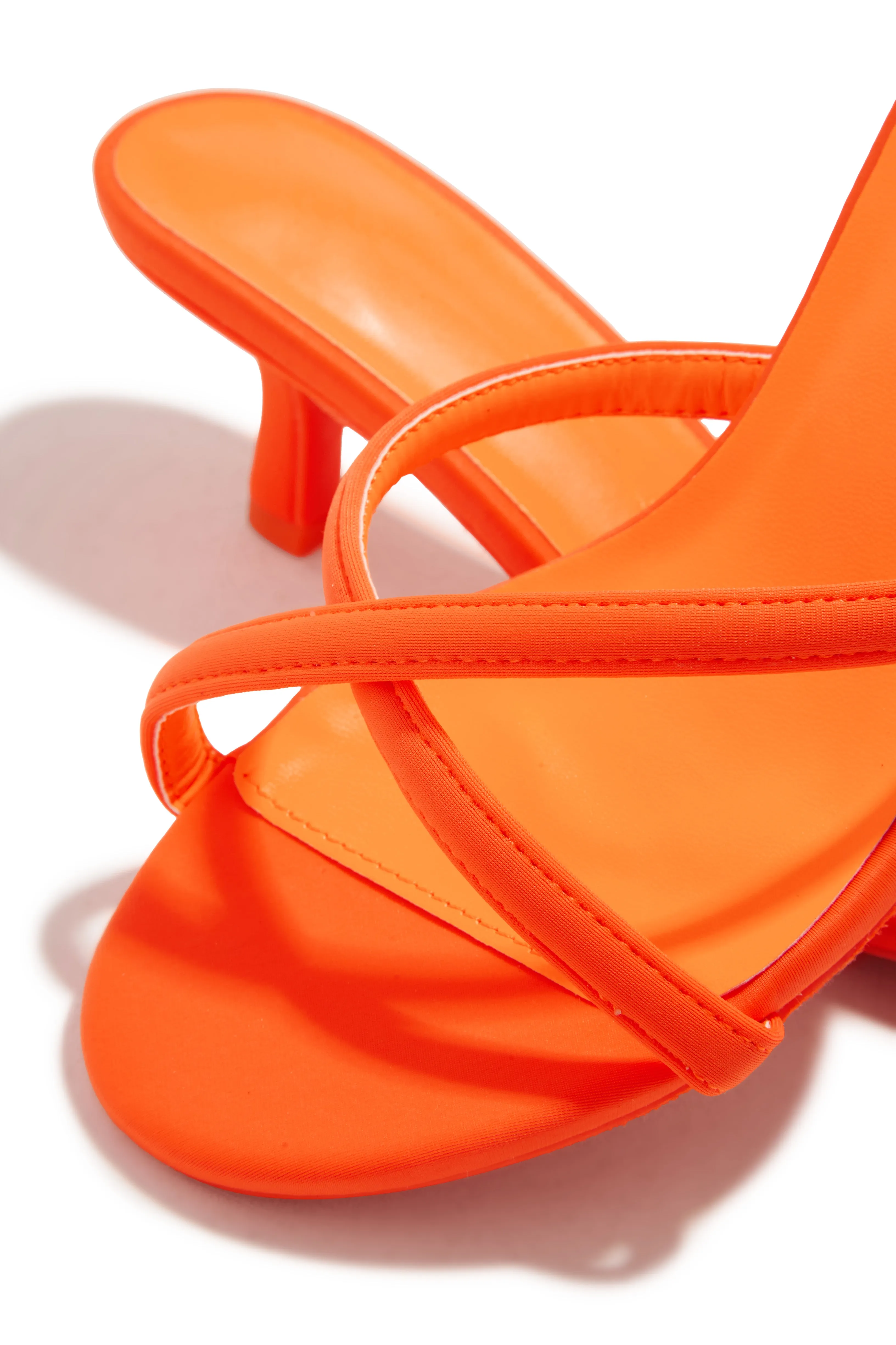 Aylina Kitten Heel Mules - Orange sold by Miss Lola product image thumbnail 3