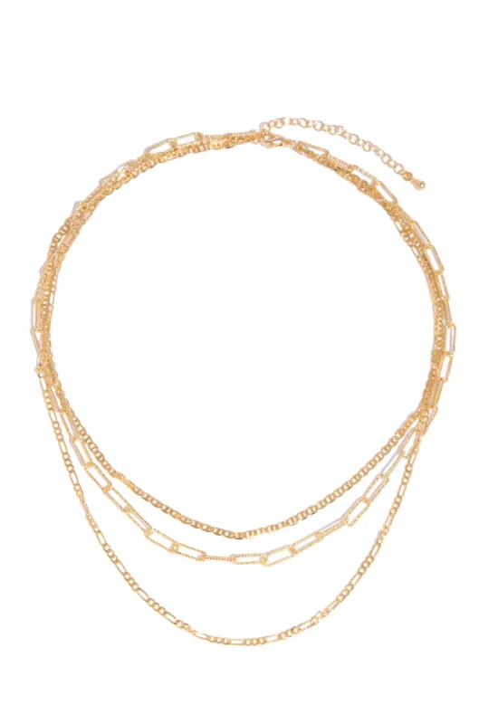 Rayla Gold Dipped Layered Necklace - Gold sold by Miss Lola