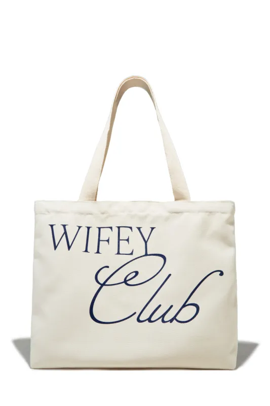 Wifey Club Tote Bag - Natural sold by Miss Lola
