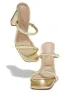 Jenna Block Heel Mules - Gold sold by Miss Lola