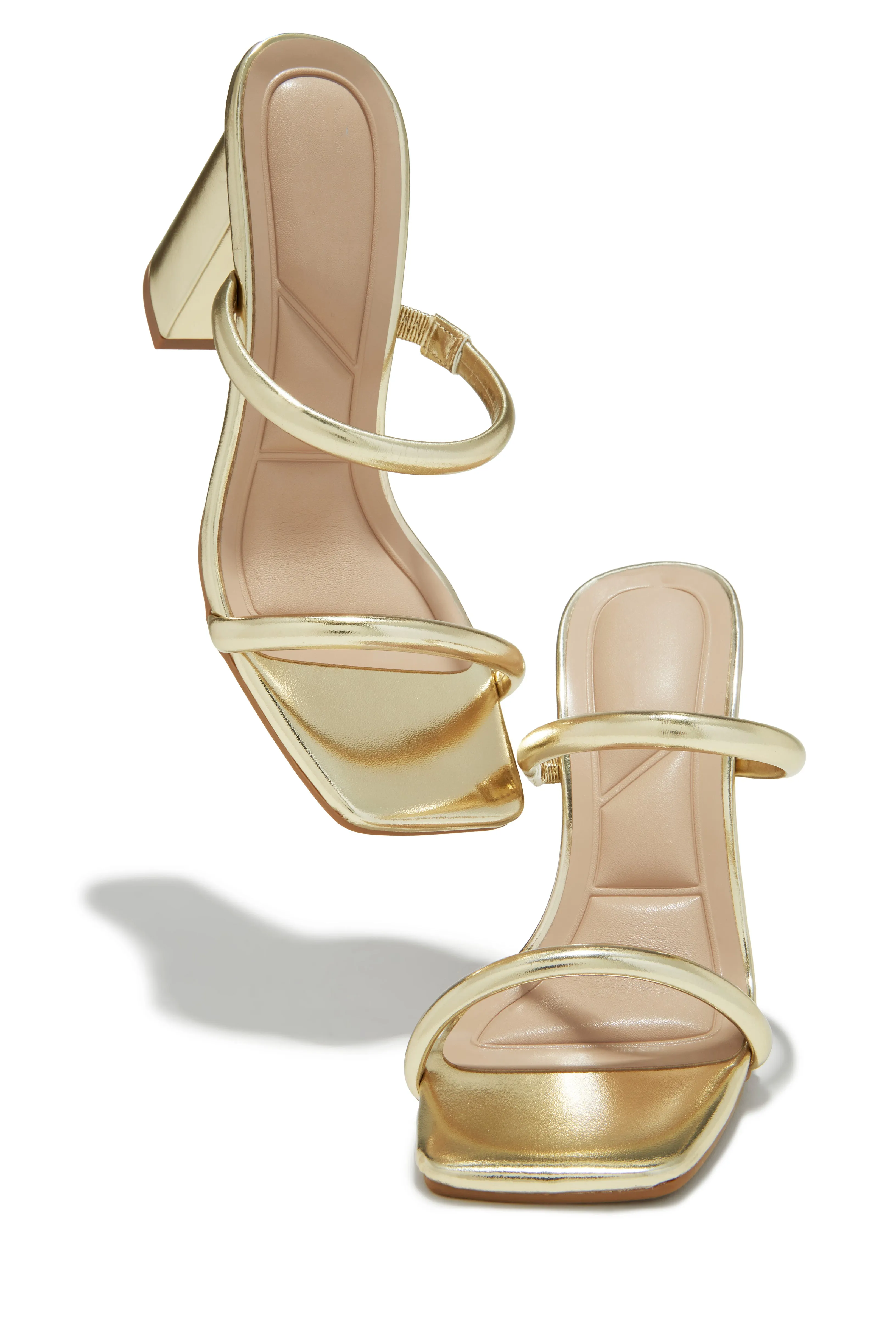 Jenna Block Heel Mules - Gold sold by Miss Lola product image thumbnail 2