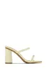 Jenna Block Heel Mules - Gold sold by Miss Lola
