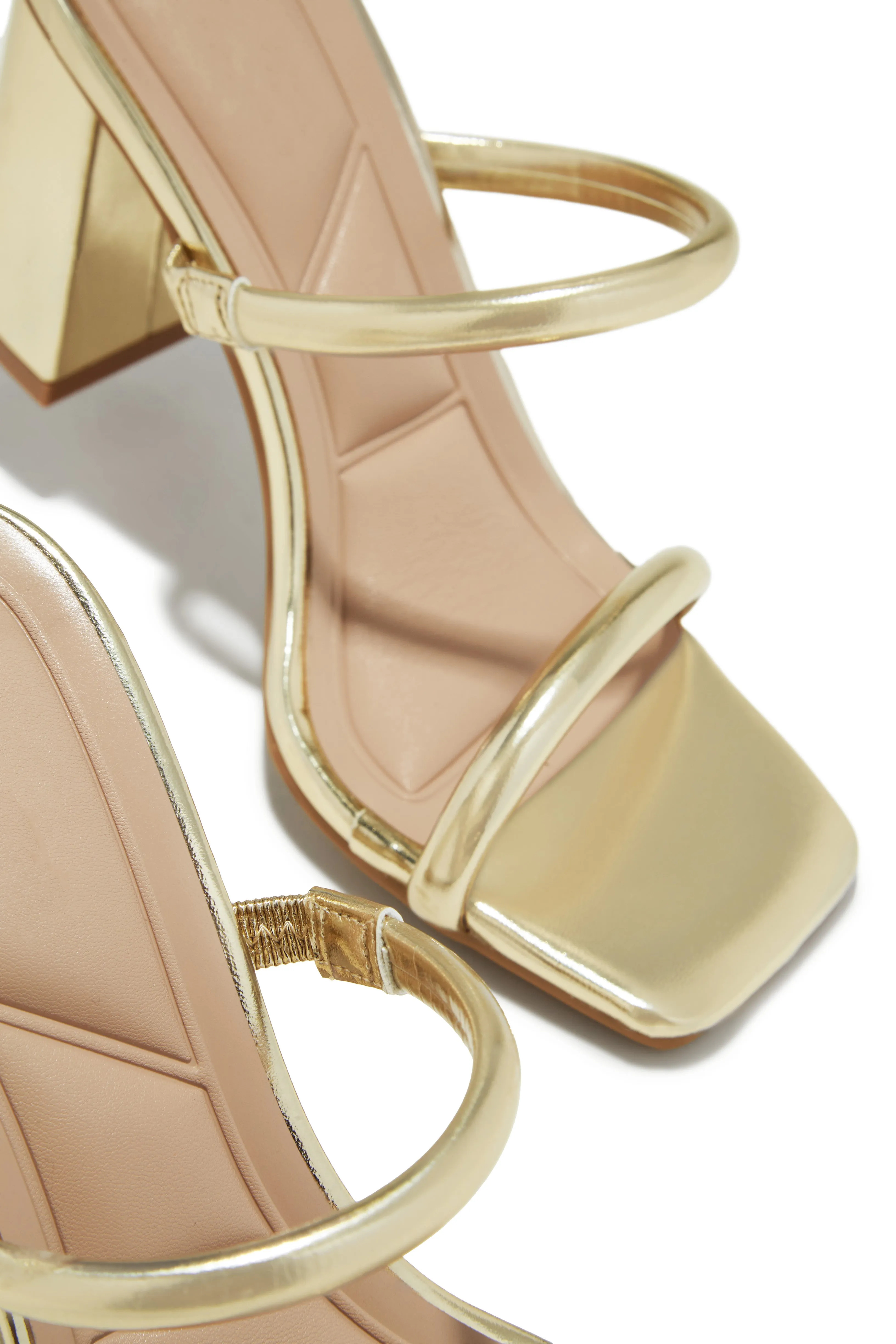 Jenna Block Heel Mules - Gold sold by Miss Lola product image thumbnail 3