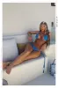 Agua De Coco Three Piece Crochet Bikini Set - Aqua sold by Miss Lola