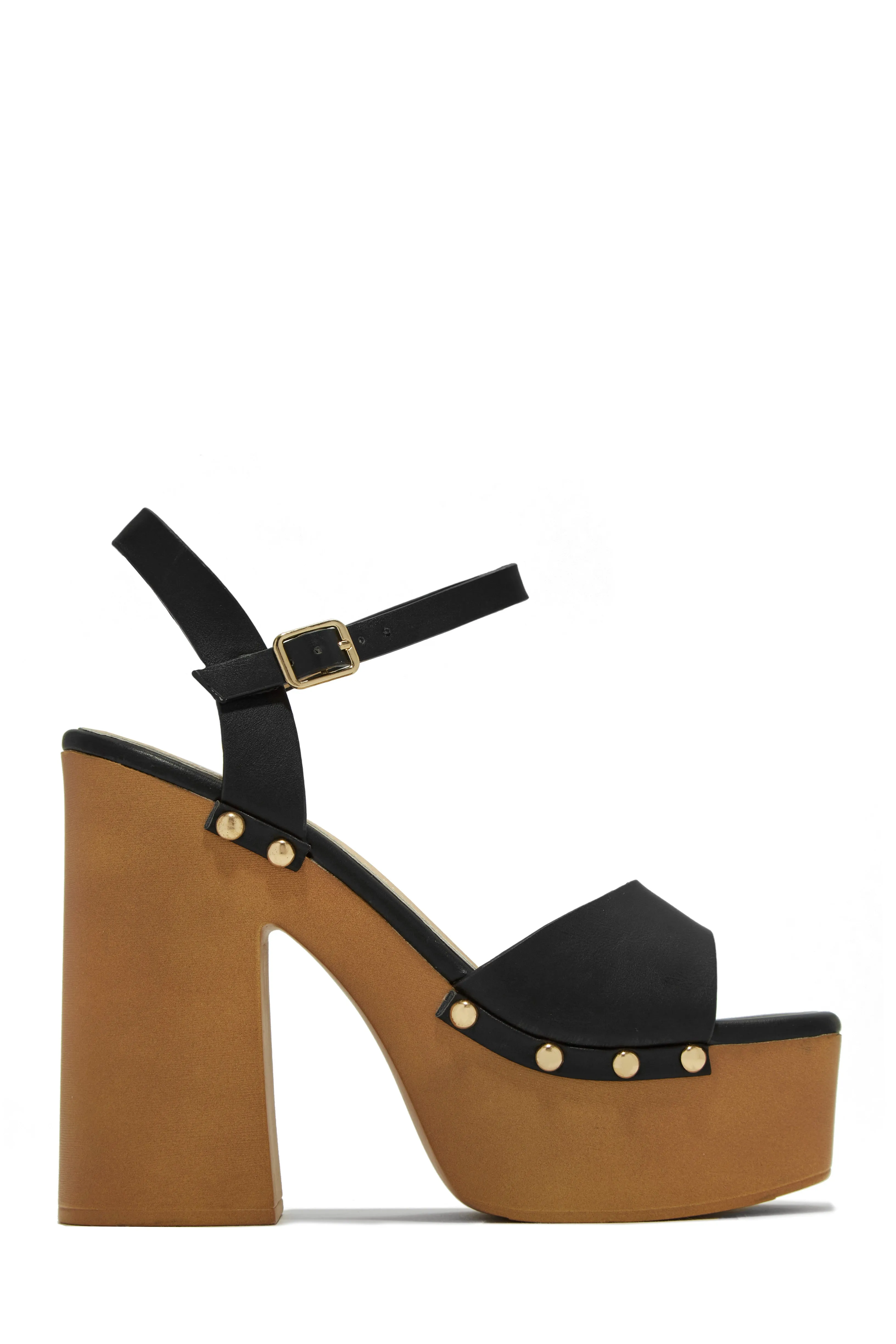 Kammy Platform Block High Heels - Gold sold by Miss Lola product image thumbnail 5