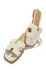 Miraya Slip On Sandals - Ivory Croc sold by Miss Lola