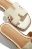 Miraya Slip On Sandals - Ivory Croc sold by Miss Lola