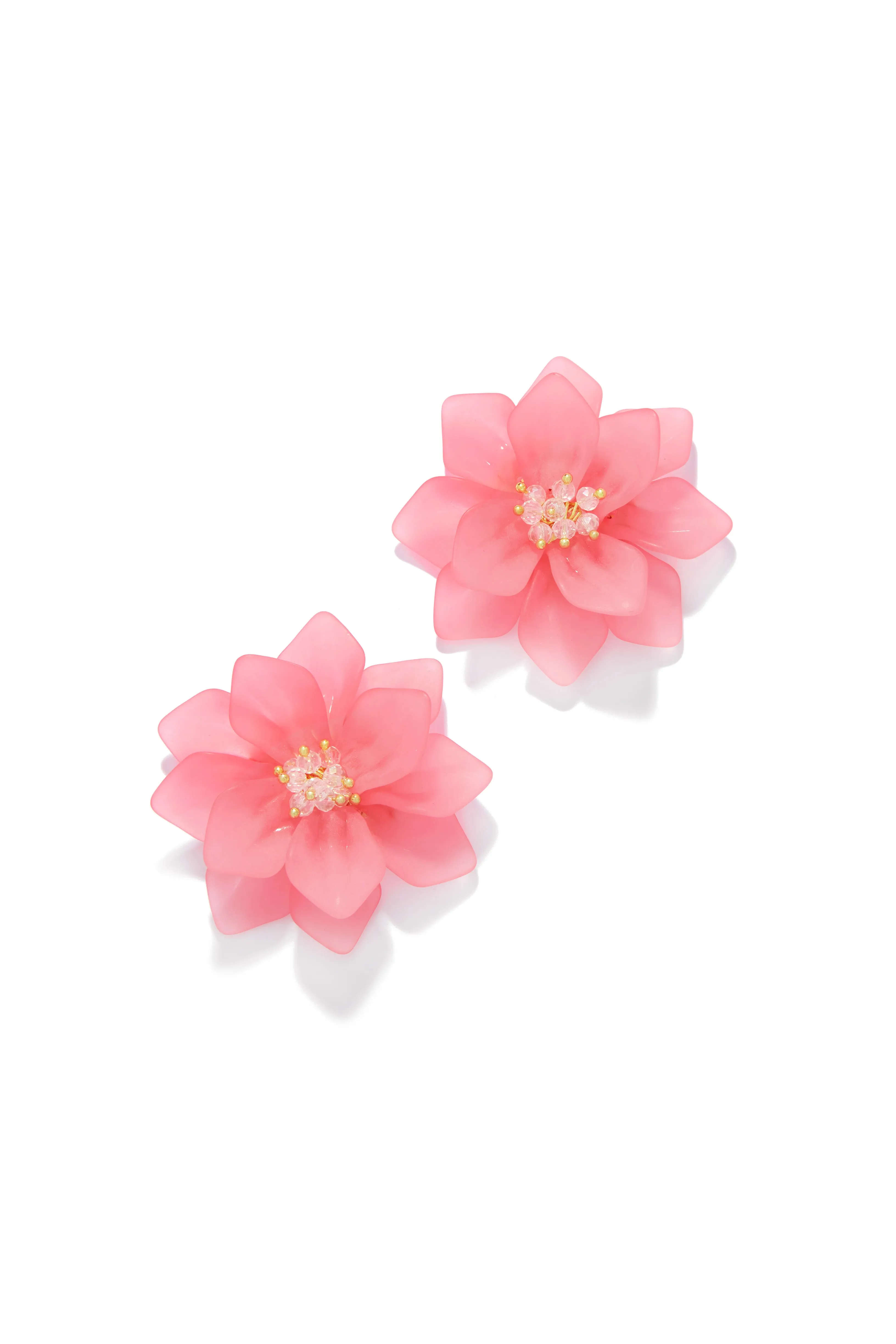 Perfect Oasis Flower Statement Earring - Pink sold by Miss Lola