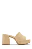Weekend Getaway Platform Block Heel Mules - Natural sold by Miss Lola