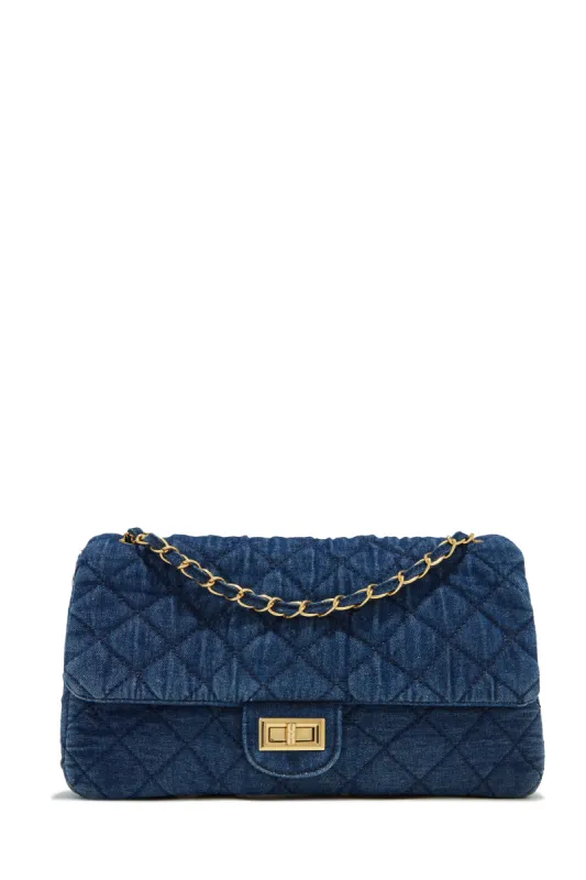 Madeline Crossbody Shoulder Bag - Dark Denim sold by Miss Lola
