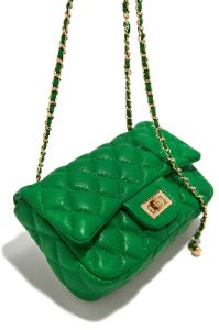 Christa Quilted Flap Bag - Green sold by Miss Lola