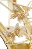 Fantasy Dreams Butterfly Embellished Lace Up Heels - Gold sold by Miss Lola