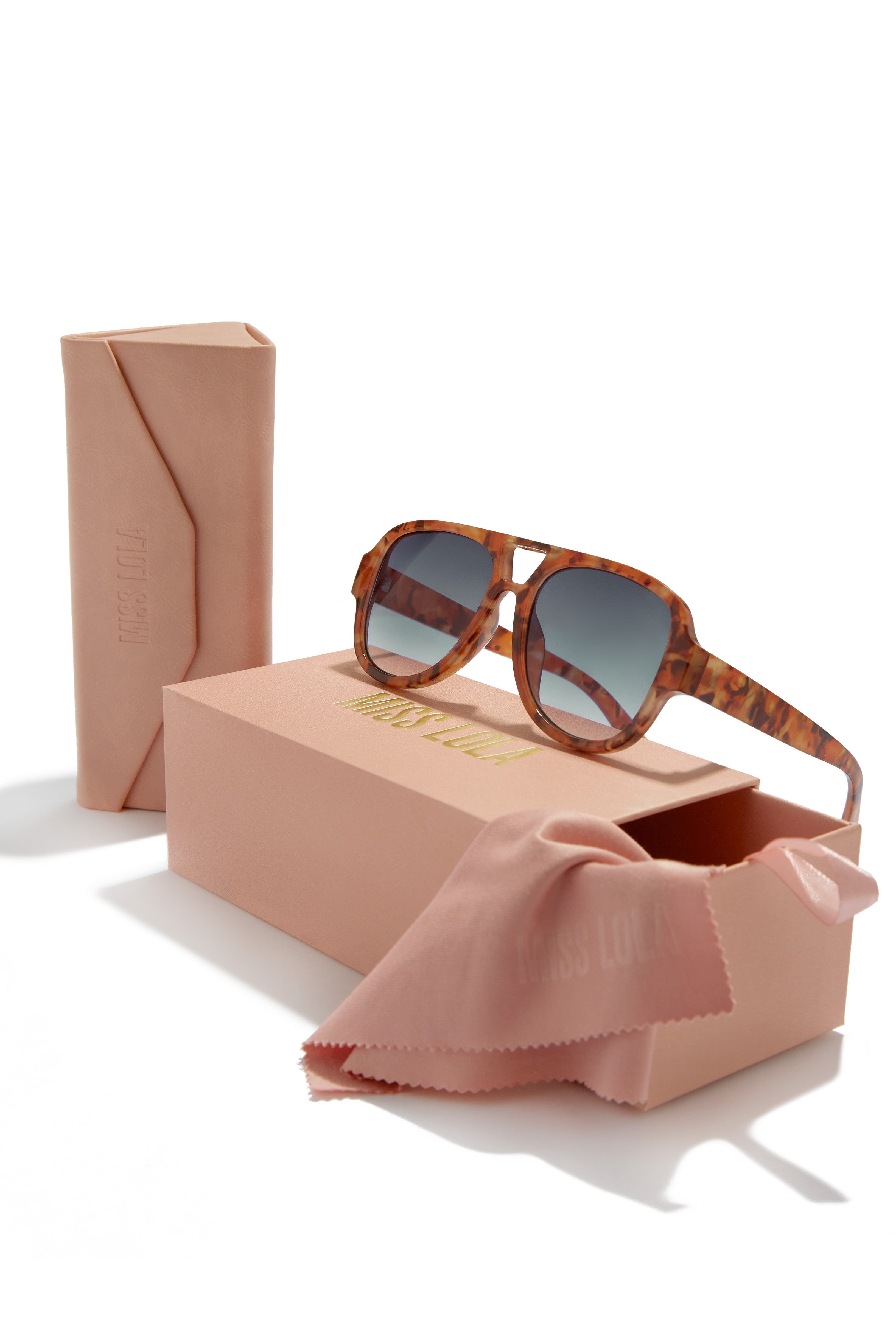 Italia Oversized Sunglasses - Black Tortoise sold by Miss Lola product image thumbnail 3